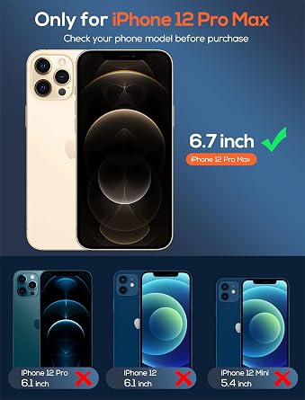 iPhone 12 Pro Max用スクリーンプロテクター4枚パック、プレミアム強化ガラスフィルム硬度9H、スクラッチ耐性、気泡ゼロ、簡単貼り付け、超耐久性、HDクリア、ケースフレンドリー 6.7インチ