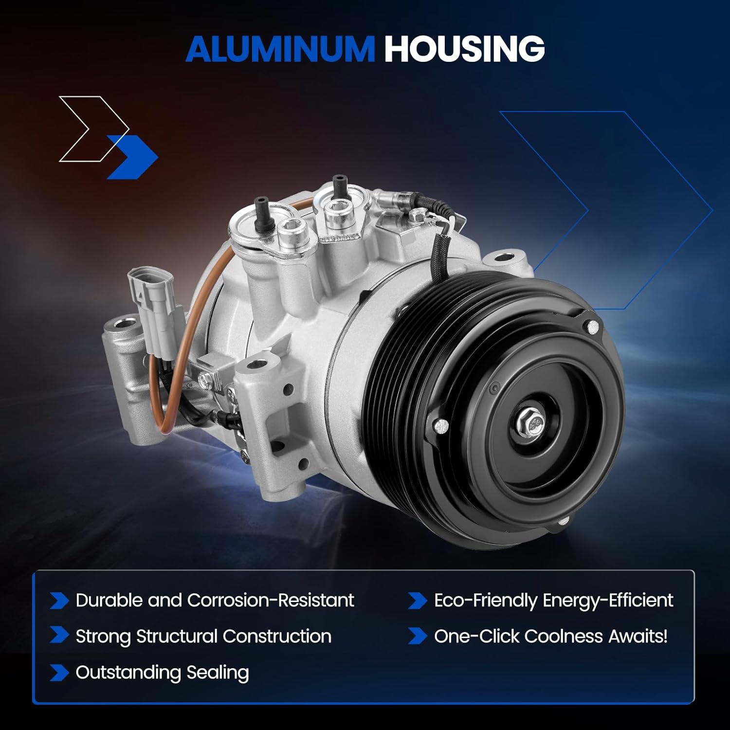 168677 Air Conditioning A/C Compressor with Clutch Compatible with Toyota Tacoma 2016-2023 2.7L 3.5L