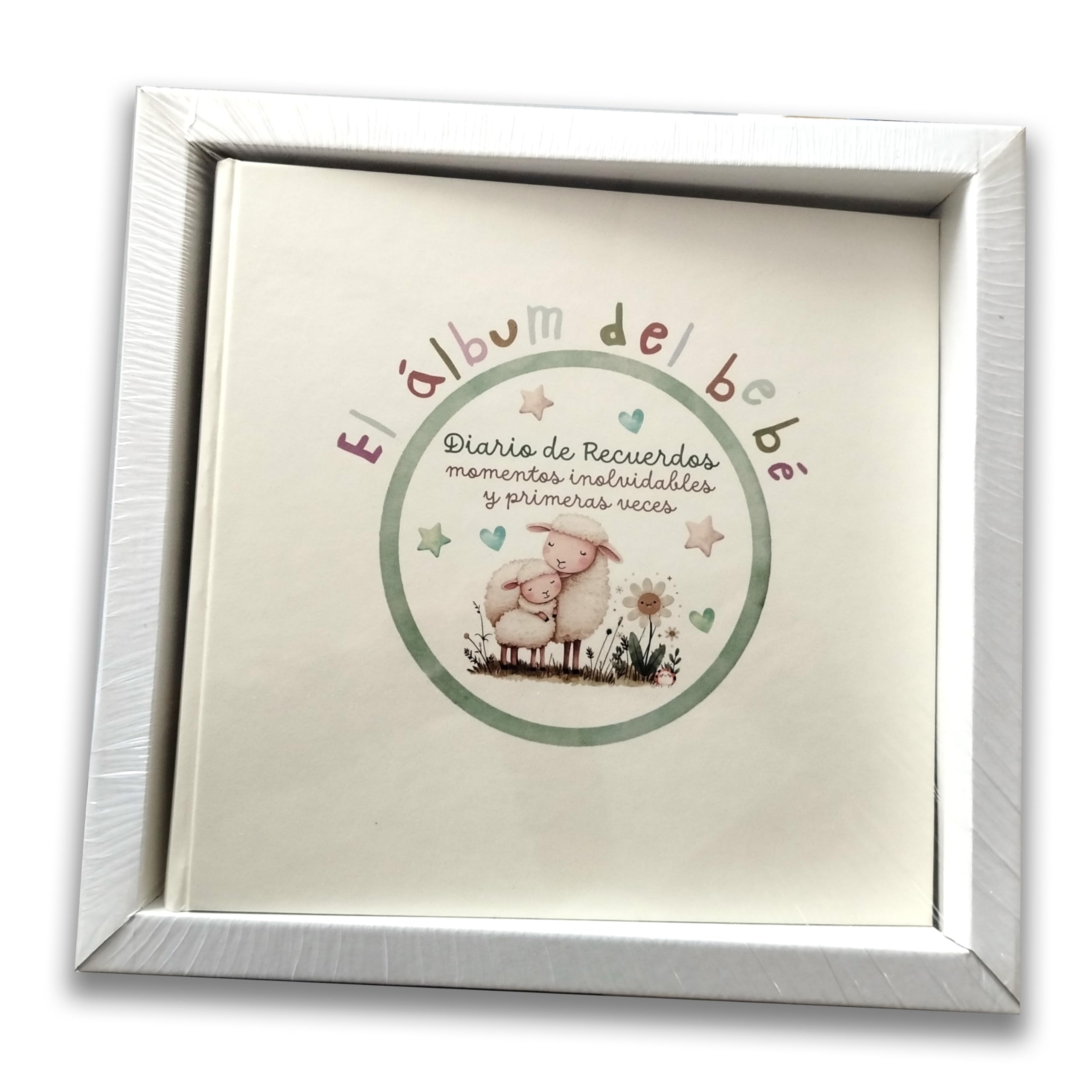 Album souvenir pour bébé : livre première année 27x26 cm pour photos et notes
