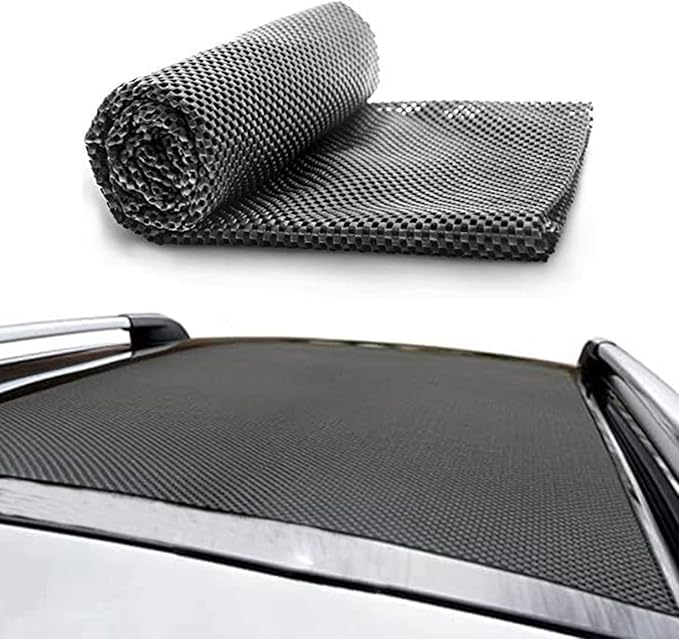 Car Roof Mat for Cargo Bag Mesh Rubber Mat for Car Roof Carrier Bag, AntiSlip, ExtraCushioning