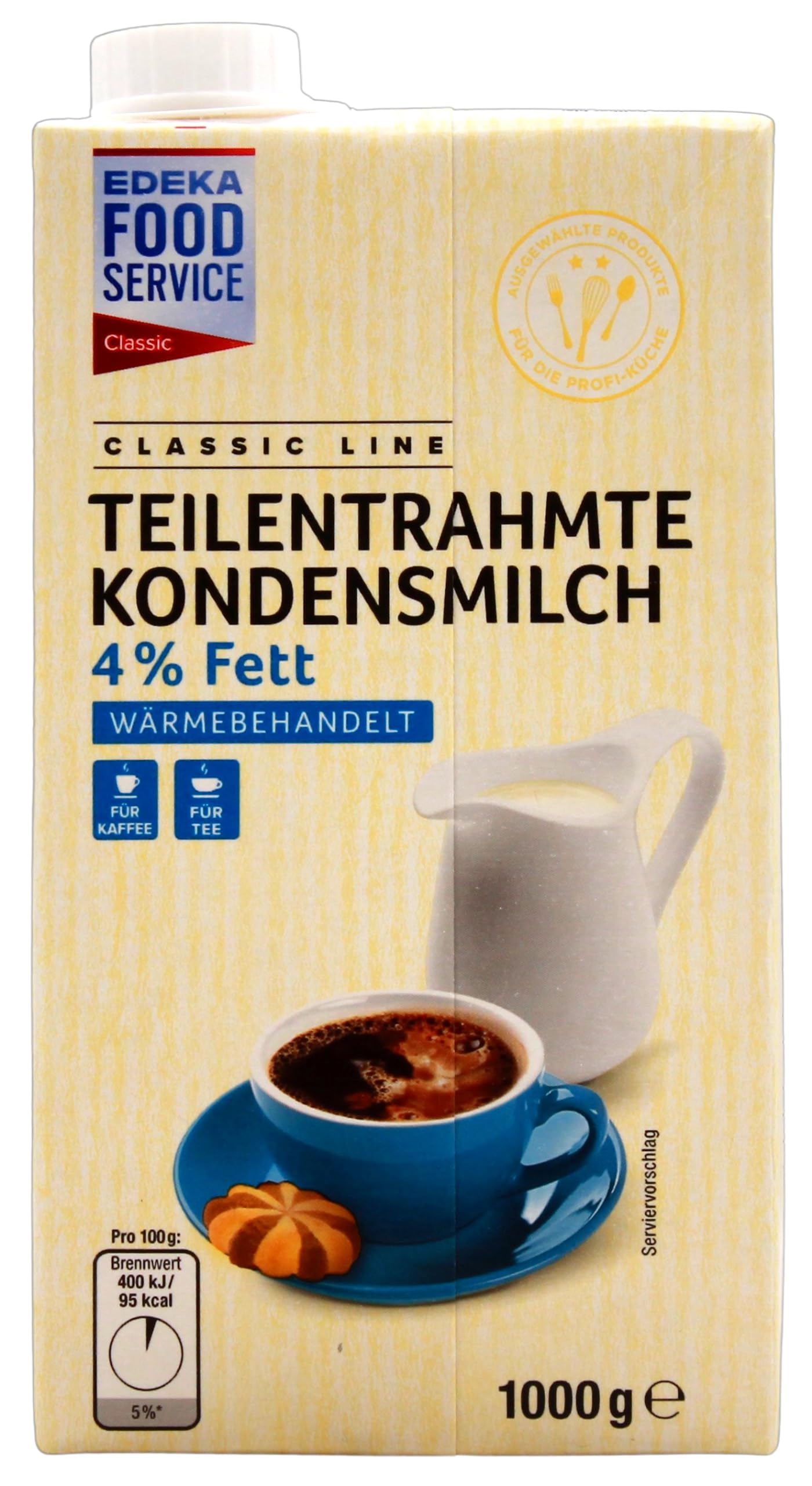 Classic Line Teilentrahmte Kondensmilch 4% Fett, 12er Pack (12 x 1000g)