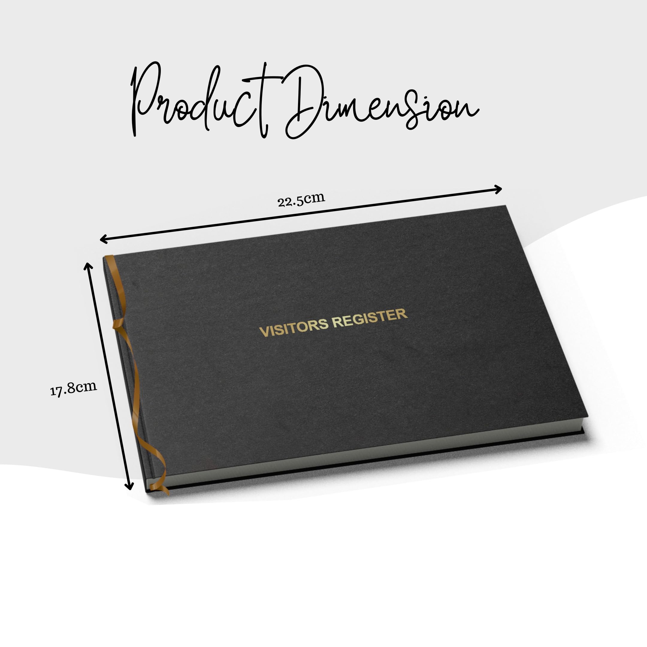 Officewerks Visitors Register Book, 120 Pages, 8 7/8 X 7, Black Hardbound Cover, Smyth Sewn by, 8.875 inches x 7 inches - Image 4