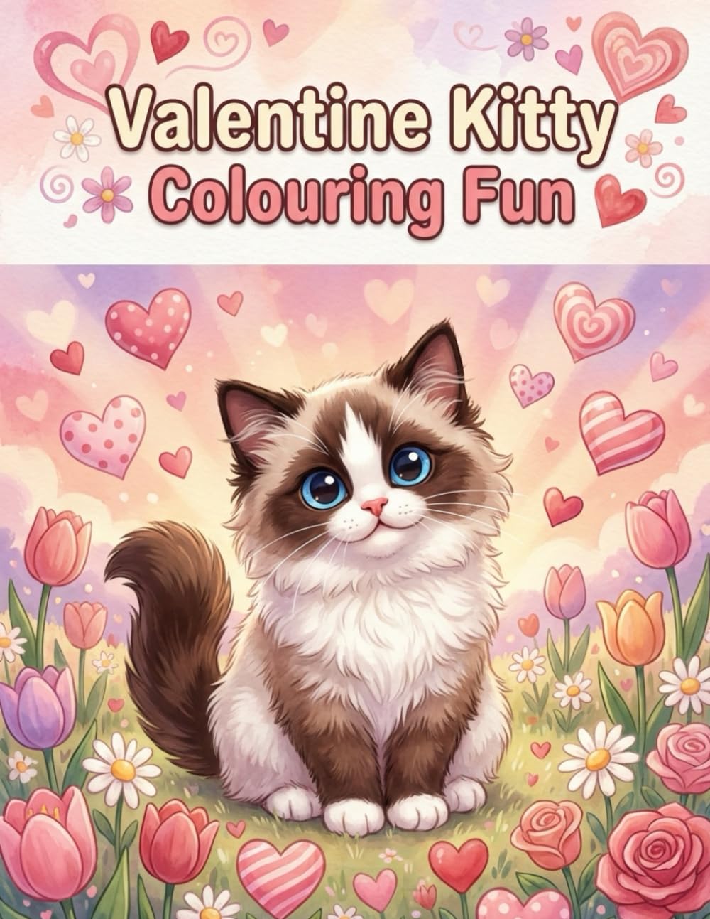 Valentine Kitty: Colouring Fun