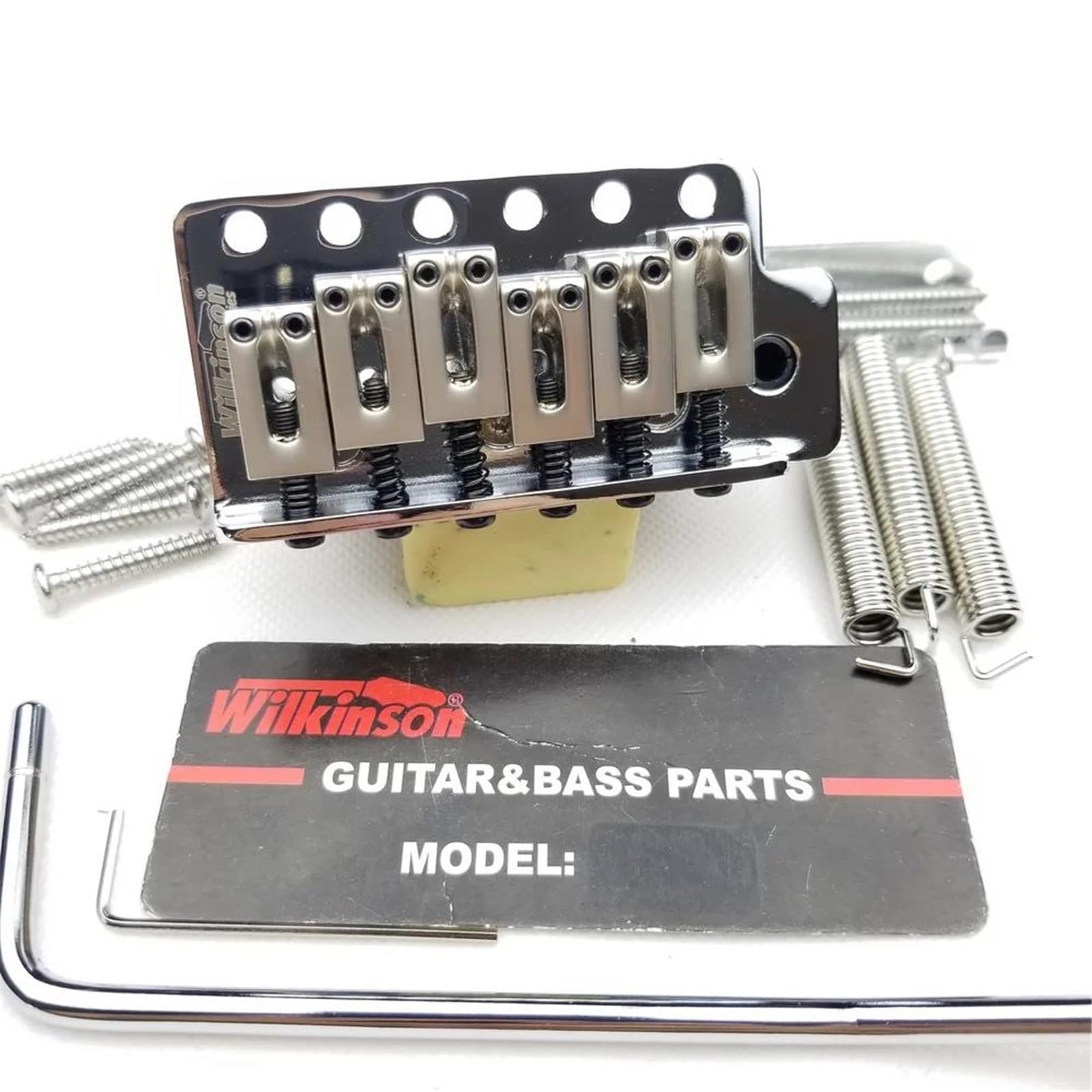 Gitarrenbrücken-Bausatz Tremolo-Brückensystem Für ST-E-Gitarre Chrom-Silber Zubehör Abstände 10,5 Mm