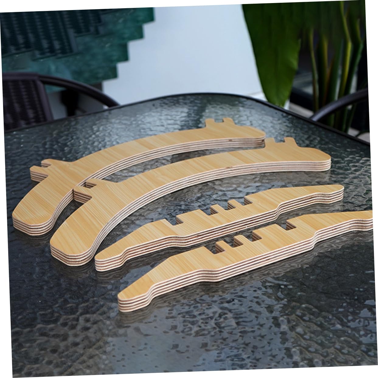 GAROZATION Nonslip Wooden Bike Parking Stand for Mountain and Road Bikes Support Bracket with Slots for Indoor Display and Storage