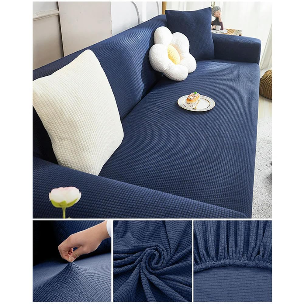Housse de canapé extensible polaire pour fauteuil et salon de 1 à 4 places