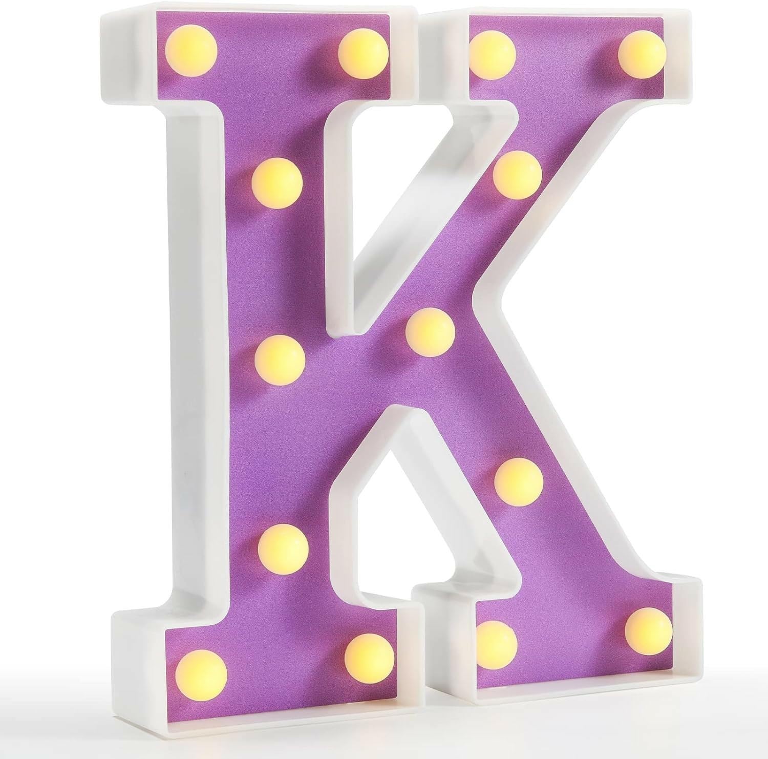 LED Marquee Letter Lights, Light Up Letters Glitter Alphabet Letter Sign Battery Powered for Night Light Birthday Party Wedding Girls Gifts Home Bar Christmas Decoration