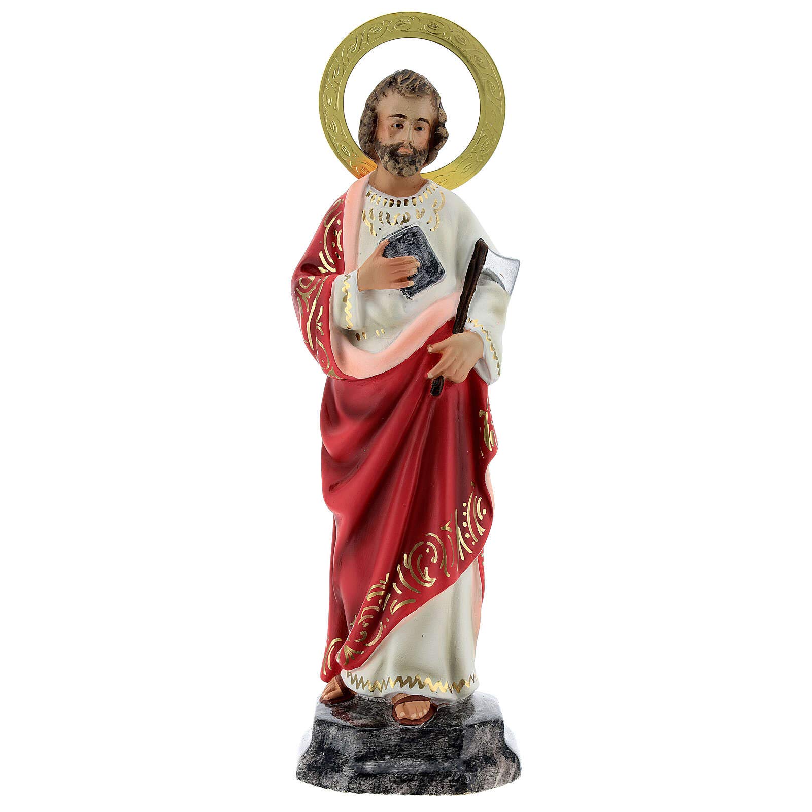 Holyart St Judas wood pulp statue 20 cm, elegant finish