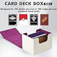 Vista 23 de ZLCA MTG YuGiOh - Caja de cartas para cartas intercambiables, MTG YuGiOh con capacidad para más de 100 tarjetas de una sola funda, caja