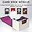 ZLCA Card Deck Box for Trading Cards, MTG Commander Deck Box Holds 120+ Single Sleeved, Leather Magnetic Card Storage Case Fits for TCG CCG Magic(White& Purple)