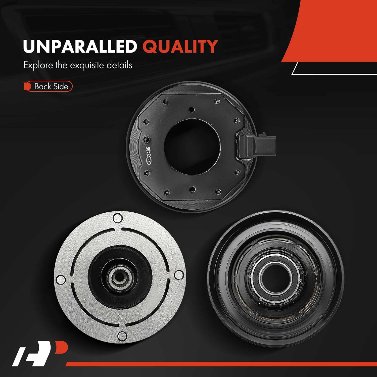 A-Premium Air Conditioner AC Compressor Clutch Kit Compatible with Honda Accord 2013-2017 3.5L, Crosstour 2013-2015 3.5L & Acura RDX 2016-2018