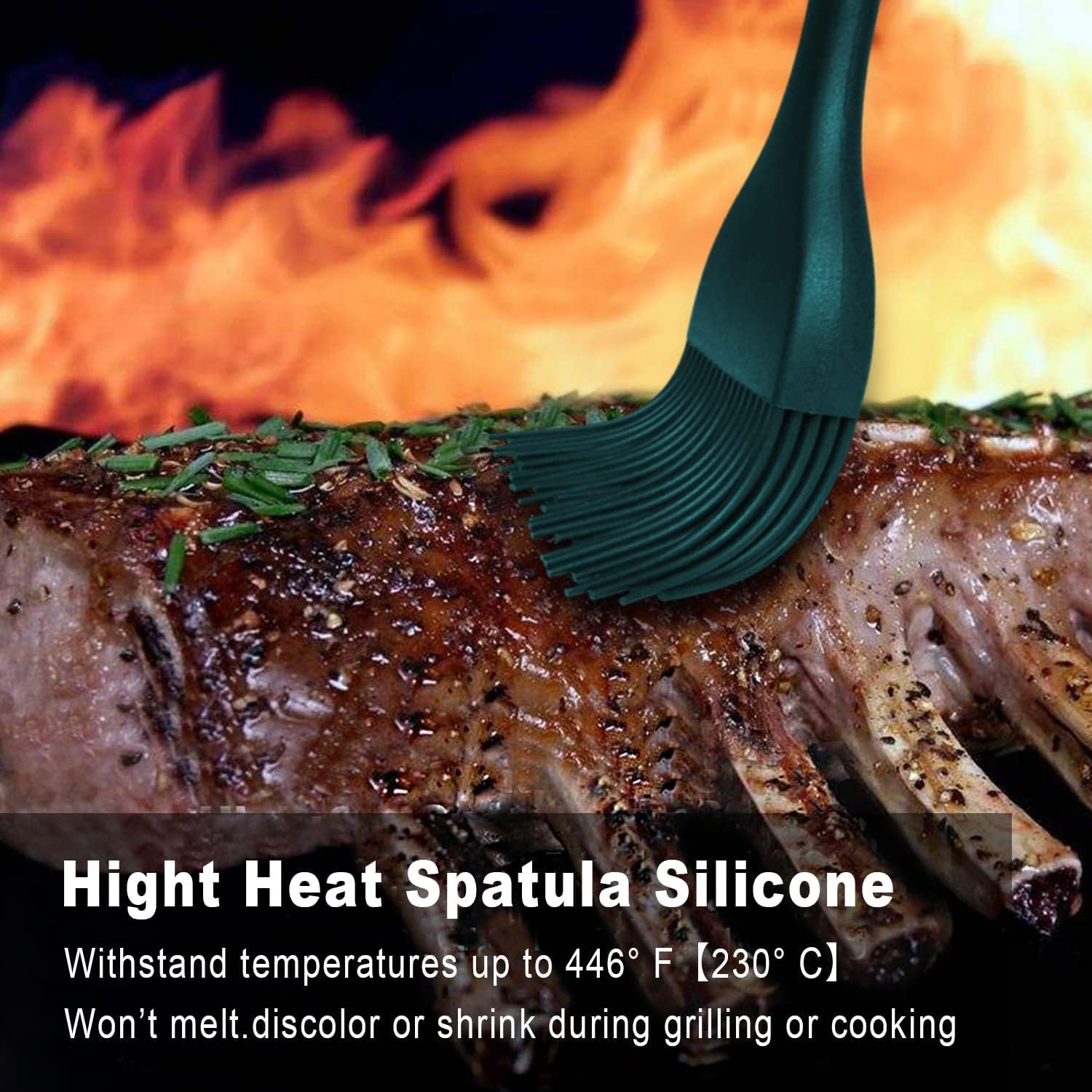 Walfos Hitzebeständiger Backpinsel, BPA-frei, Silikon, zum Kochen, Verteilen von Öl, Buttersauce zum Backen, Küche, Grill, spülmaschinenfest, 2 Größen (groß und klein)
