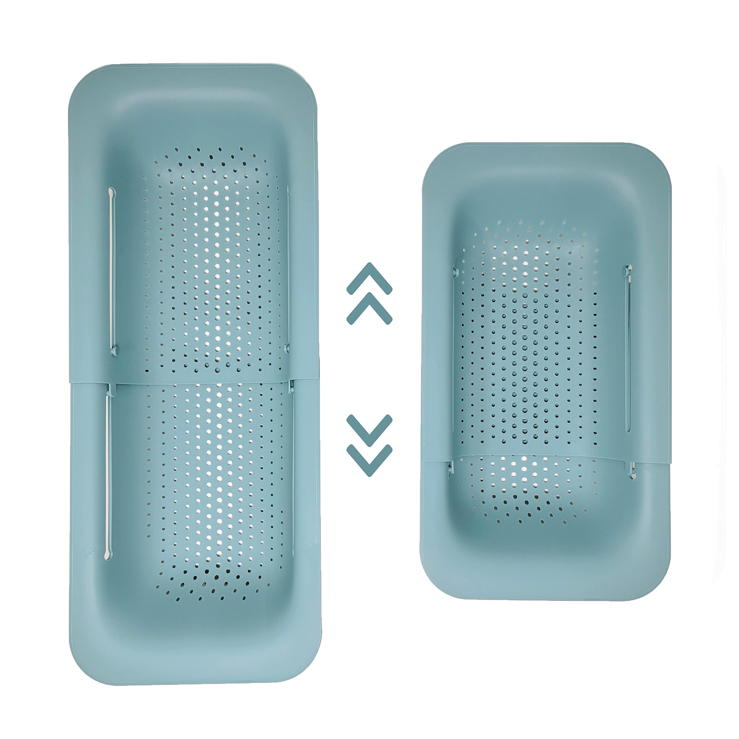 MakerstepOver the Sink Colander Strainer Basket - Expandable, Wash, Drain, and Dry. - New Home Kitchen Essentials, Multifunctional Kitchen Gadgets, Green