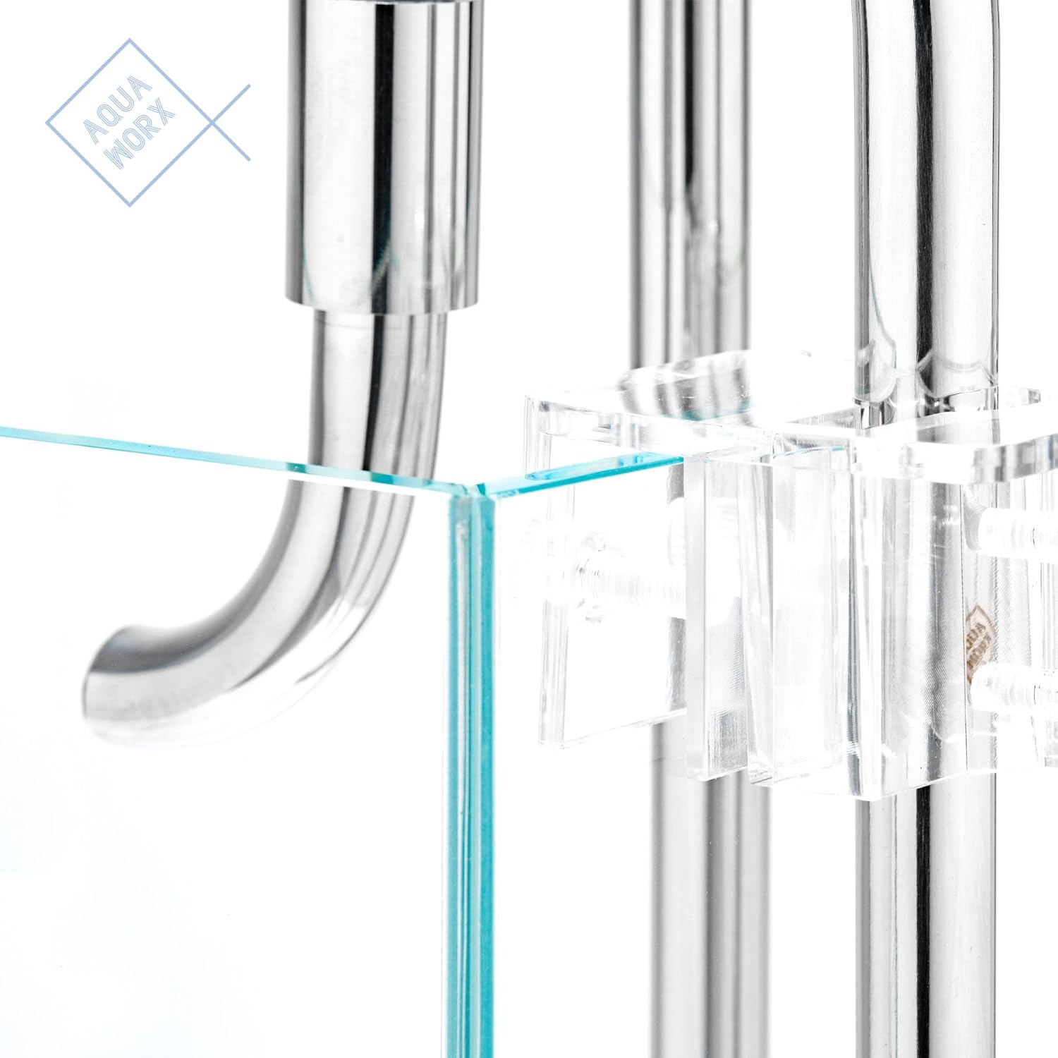 Flux Stainless Steel Lily Pipes - Inflow & Outflow Water Pipe - Aquarium Water Tubing for Planted Aquarium, Lily Pipe Set for Rimless Tank - Aquarium Supplies - Standard 16/22MM (5/8 in)