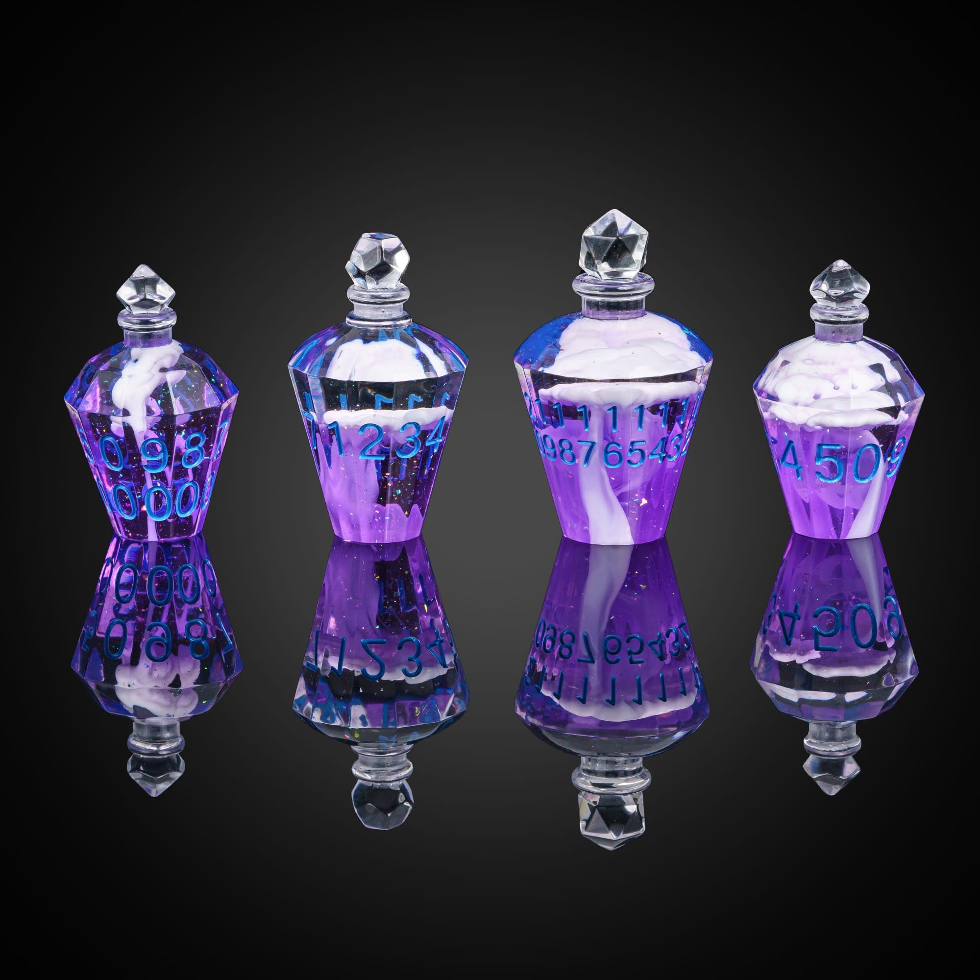 Cusdie 7-Die Sharp Edges DND Dice Set, Potion Shaped D&D Dice, Handcrafted Polyhedral Dice Set - Image 3