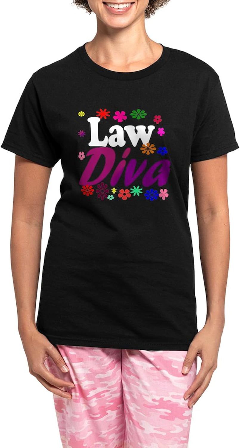 CafePress Lawdiva White1 Women's Dark Pajamas Womens Novelty PJ Sleepwear