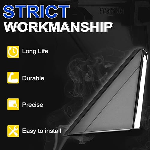 Miniatura 3 de A-Premium Panel de apliques de bandera de espejo de pasajero compatible con Chrysler Town & Country 08-16 y Dodge Grand Caravan 08-20 y Ram CV