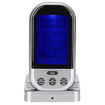 Generic Kitchen Supply BBQ, Remote Cooking, Digital Meat for Chicken Beef(TS-K32-S gray (two-way pin))