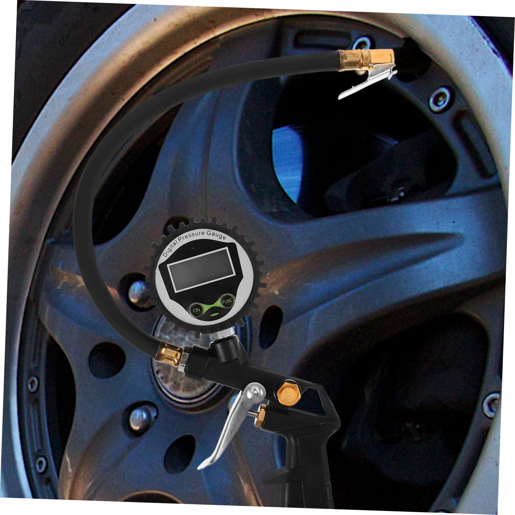Digitales Reifendruckmessgerät 0-60 Psi, Silber für Auto und Lkw