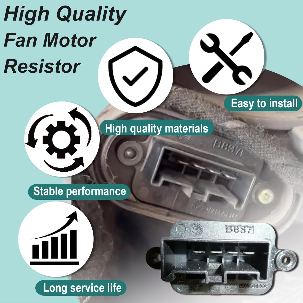 Résistance De Ventilateur De Chauffage Pour Fiat 500, Punto, Panda, Ducato - Référence 46723713 / 46722909 - Pièce De Rechange Compatible