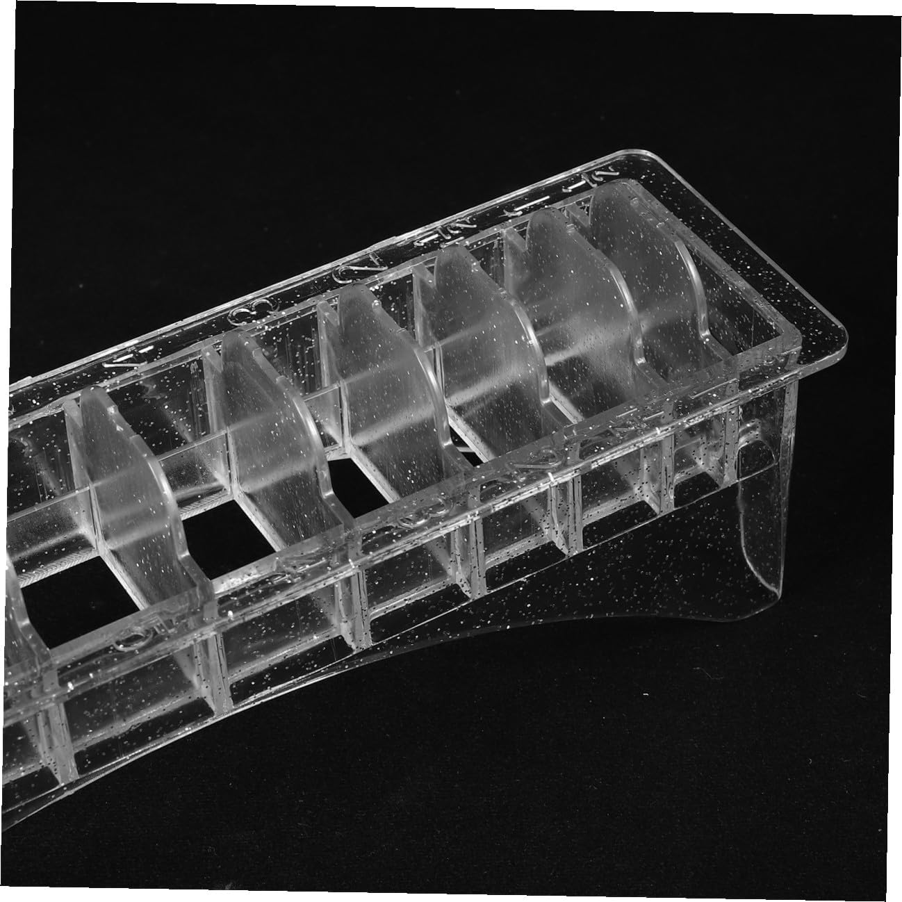 10Grids Hair Clipper Organizer Slot Storage Box for Clipper Guards Positioning Comb Holder Compatible with Various Hair Clippers Convenient Display and Easy Access