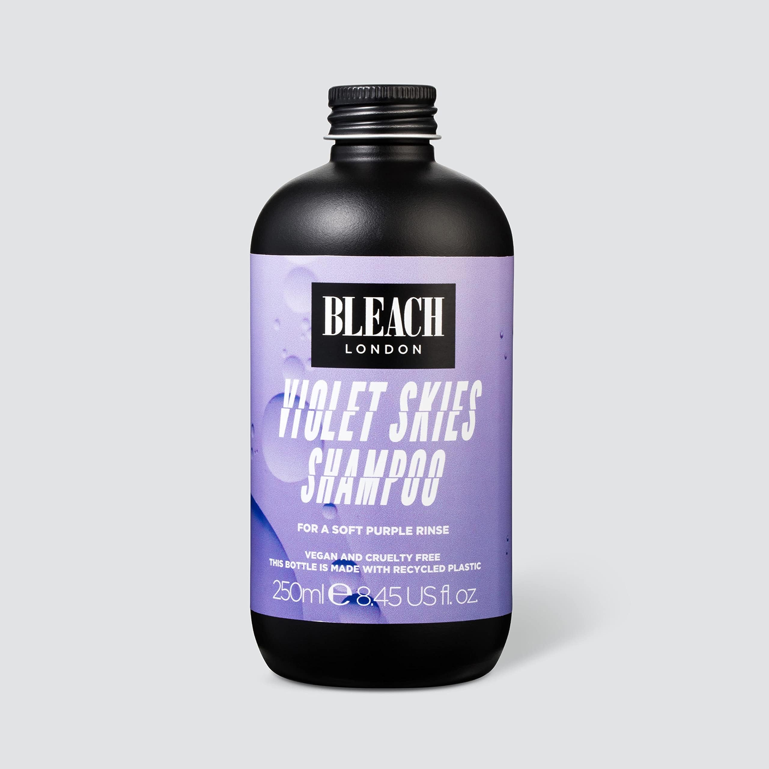 Bleach LondonViolet Skies Shampoo, Pastel Purple Coloured Shampoo - Gentle Cleansing for Bleached & Dyed Hair - Soft Purple Tones - Ideal for All Hair Types - By Bleach London 250 ml