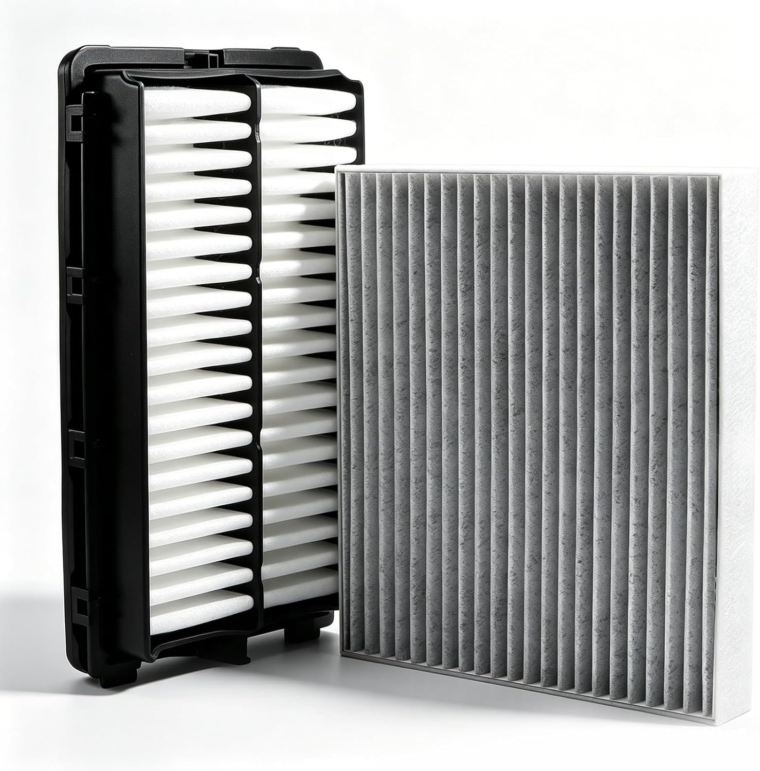 Engine Air Filter & Cabin Air Filter Kits with Carbon Compatible with Hyundai Santa Cruz Santa Fe Sonata Tucson Kia K5 Sorento Sportage (Not Fit Hybrid) Replace#: 28113-L1000 97133-N9100
