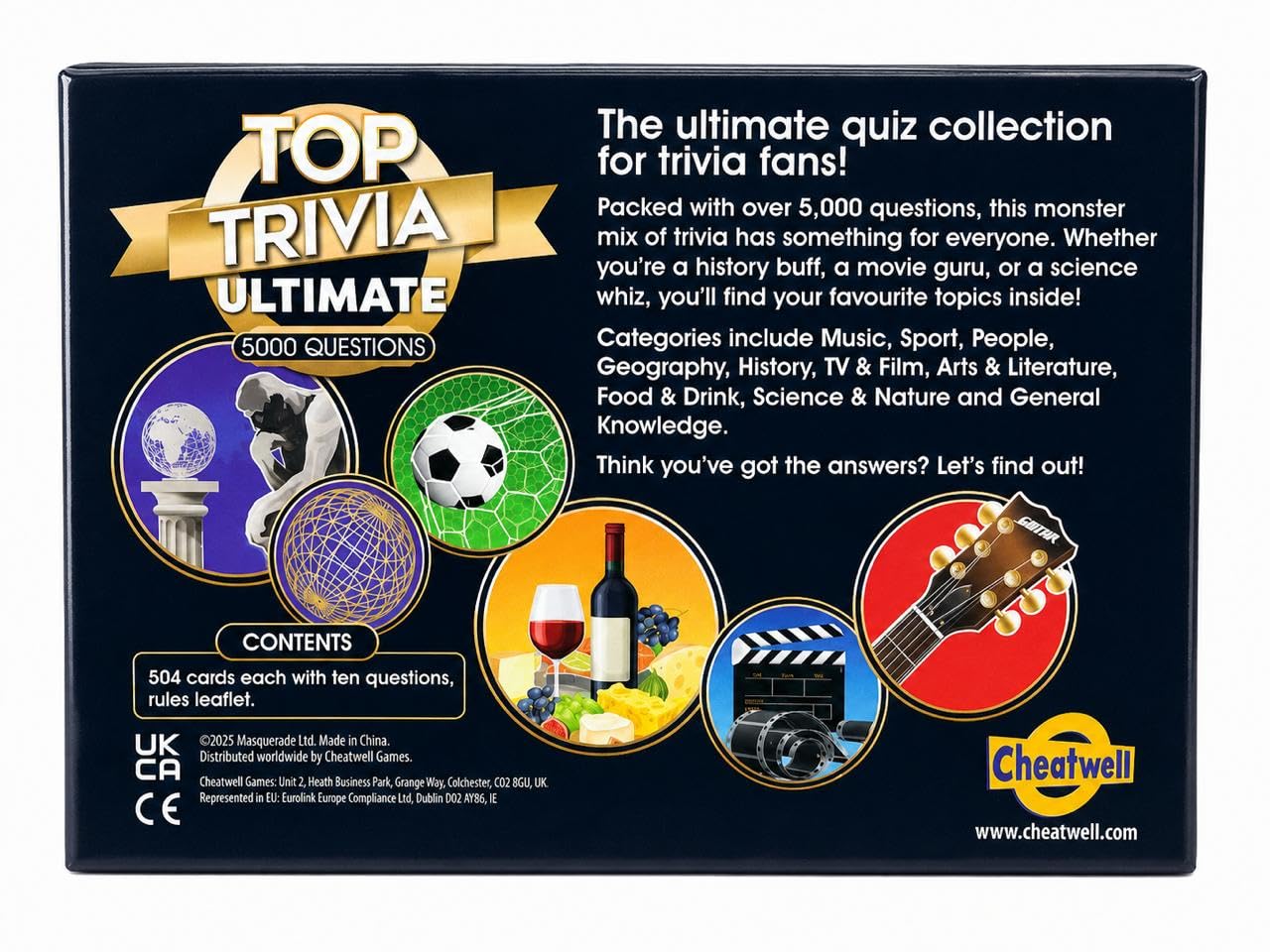 Cheatwell Games 658 11318 EA Top Trivia-Ultimate Pack, Various