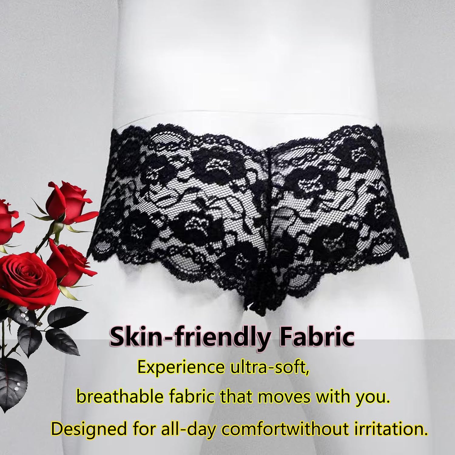 Men's Lace Underwear Sexy thong Garter Panties Crossdressing Sexy Lingerie Sissy Underpants