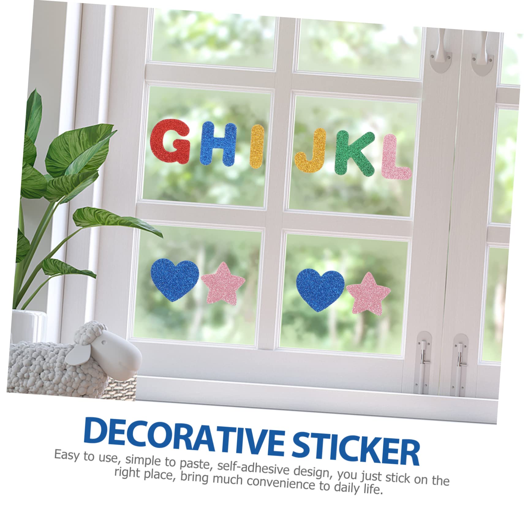 NUOBESTY 5 Pezzi Adesivi Con Dell'Alfabeto Glitter Grandi Etichette Adesivi Per Album Per Per Decorativi Con Inglesi Eva