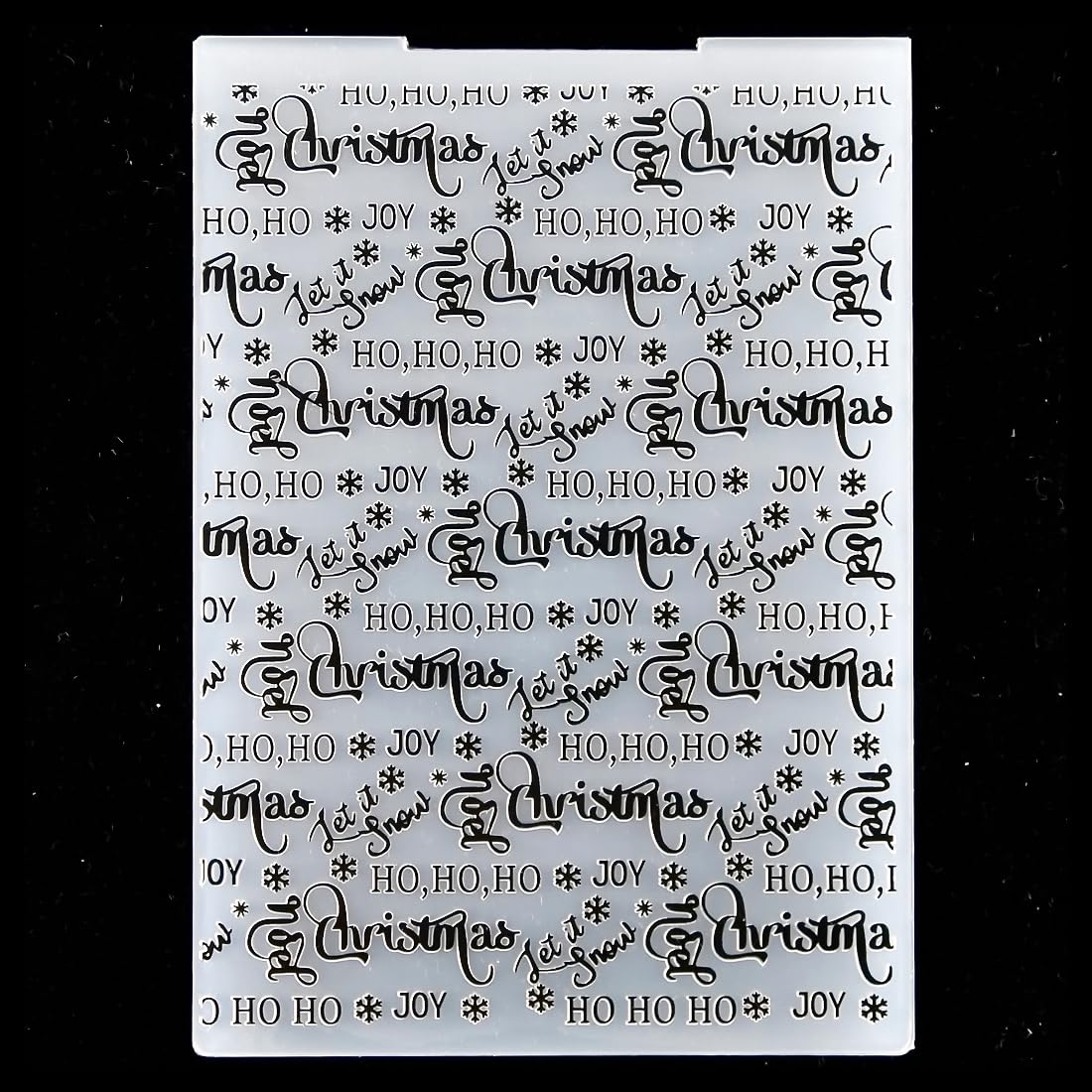 KWELLAM Words Christmas Let it Snow Joy HO HO HO Background Plastic Embossing Folders for Card Making Scrapbooking and Other Paper Crafts 4092602