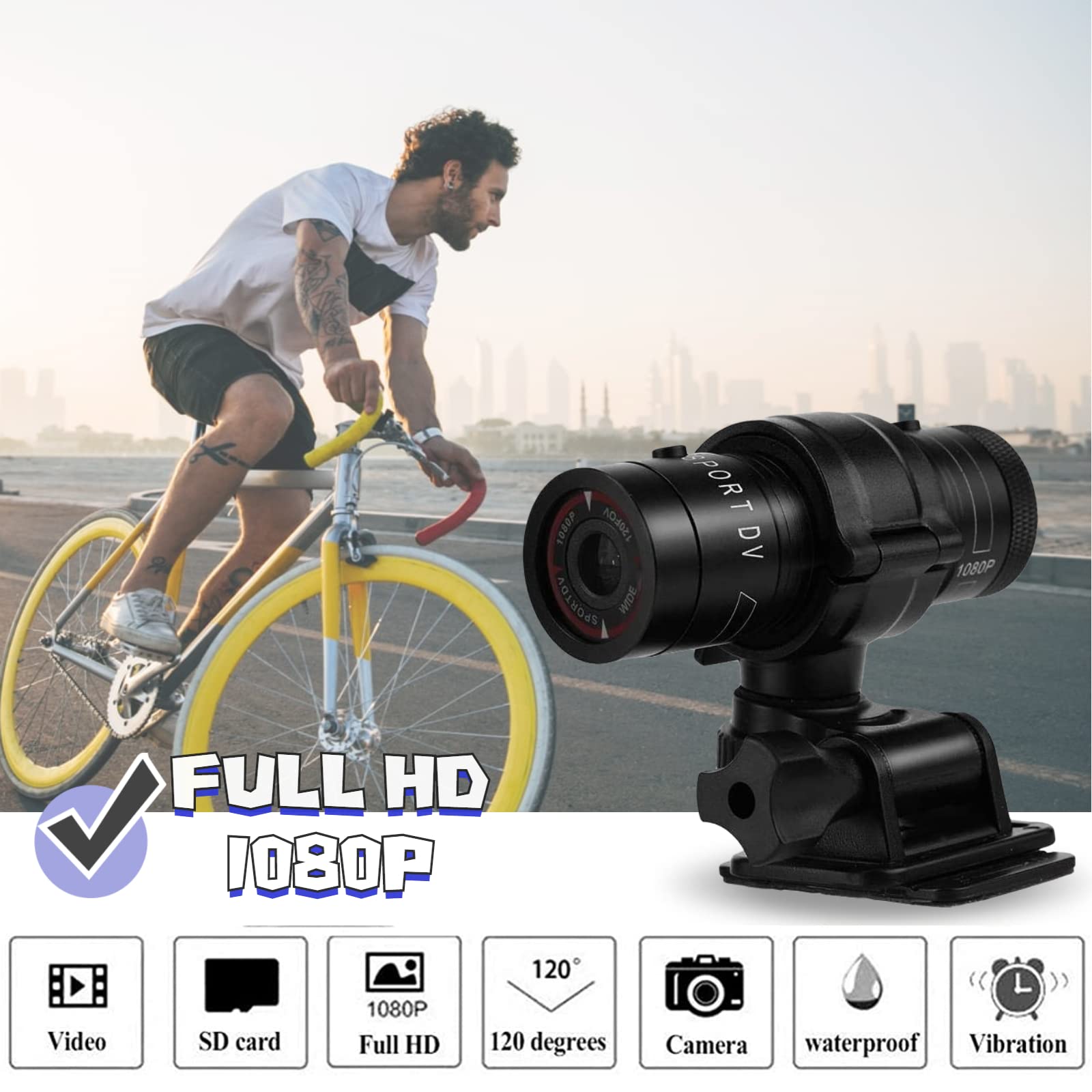 Amazon | [スポーツカメラ] ミニポータブルフル HD 解像度 1080P