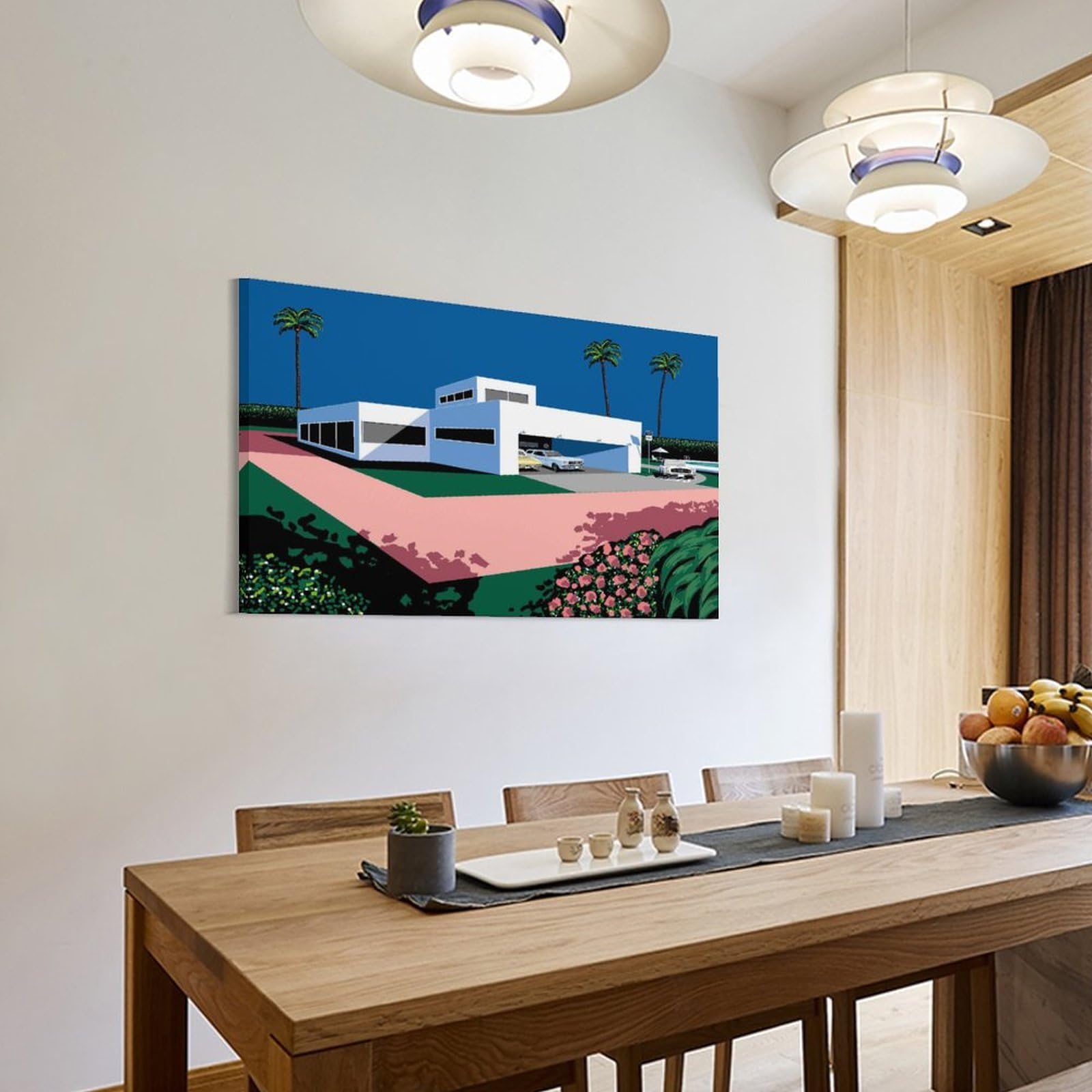 Amazon.co.jp: イラストレーター 永井博 アートポスター 80年代シティ