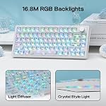 EPOMAKER HE75 V2 Hall Effect Gaming Keyboard, 8K Polling & 0.1ms, 8000mAh & 2.4Ghz/BT, Hot Swap Key & Knob, 0.005mm Adjustable Actuation, Rapid Triggering, Creamy & Thocky (White)