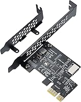 Vista 9 de Tarjeta de Expansión Frontal PCI-E 2X a USB3.1 A-Key Gen2 Tipo C, Tarjeta Riser de Conector de Panel Frontal Interno de 20 pines 10Gbps Tipo E