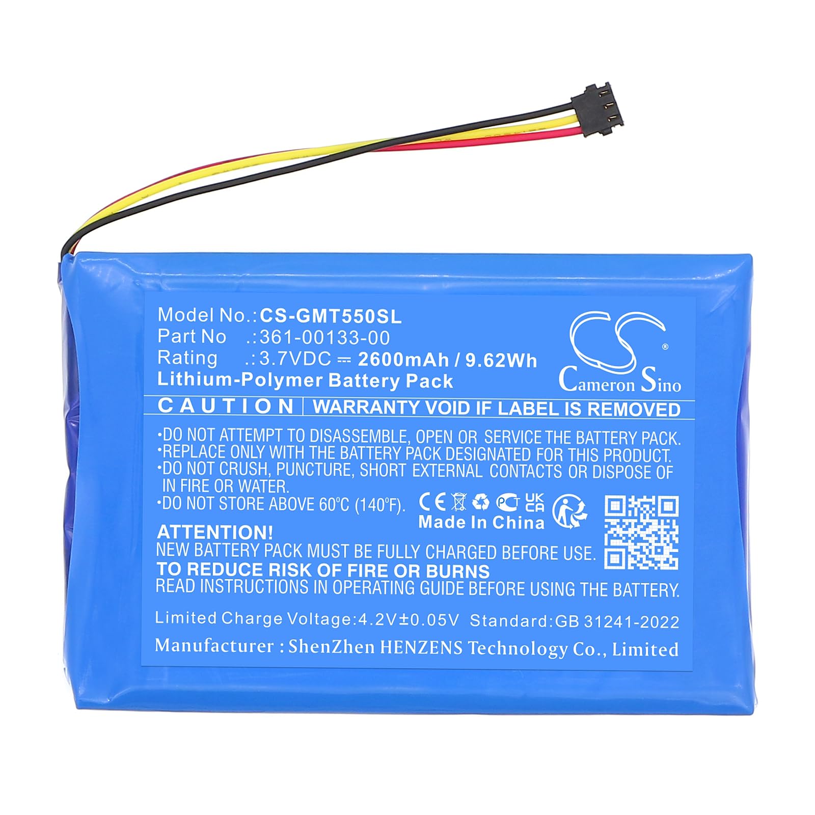 TECHTEK Batteria 2600mAh compatibile con [Garmin] Tread 5.5, Zumo XT sostituisce 361-00133-00 FBA