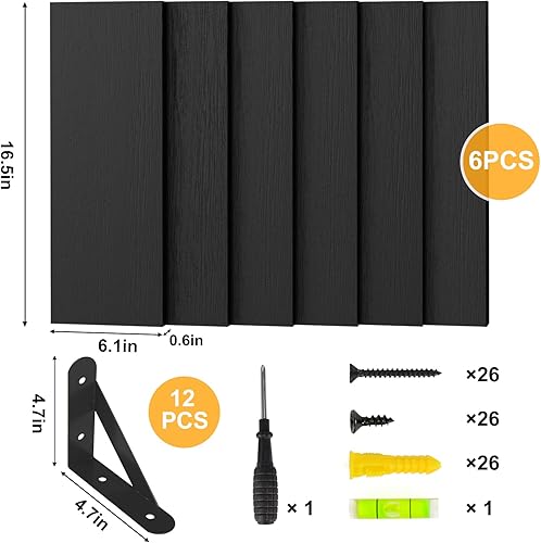 Miniatura 7 de YGEOMER Estantes flotantes de 16.5 pulgadas para pared, estantes de pared de granja para dormitorio, almacenamiento de baño, sala de estar y