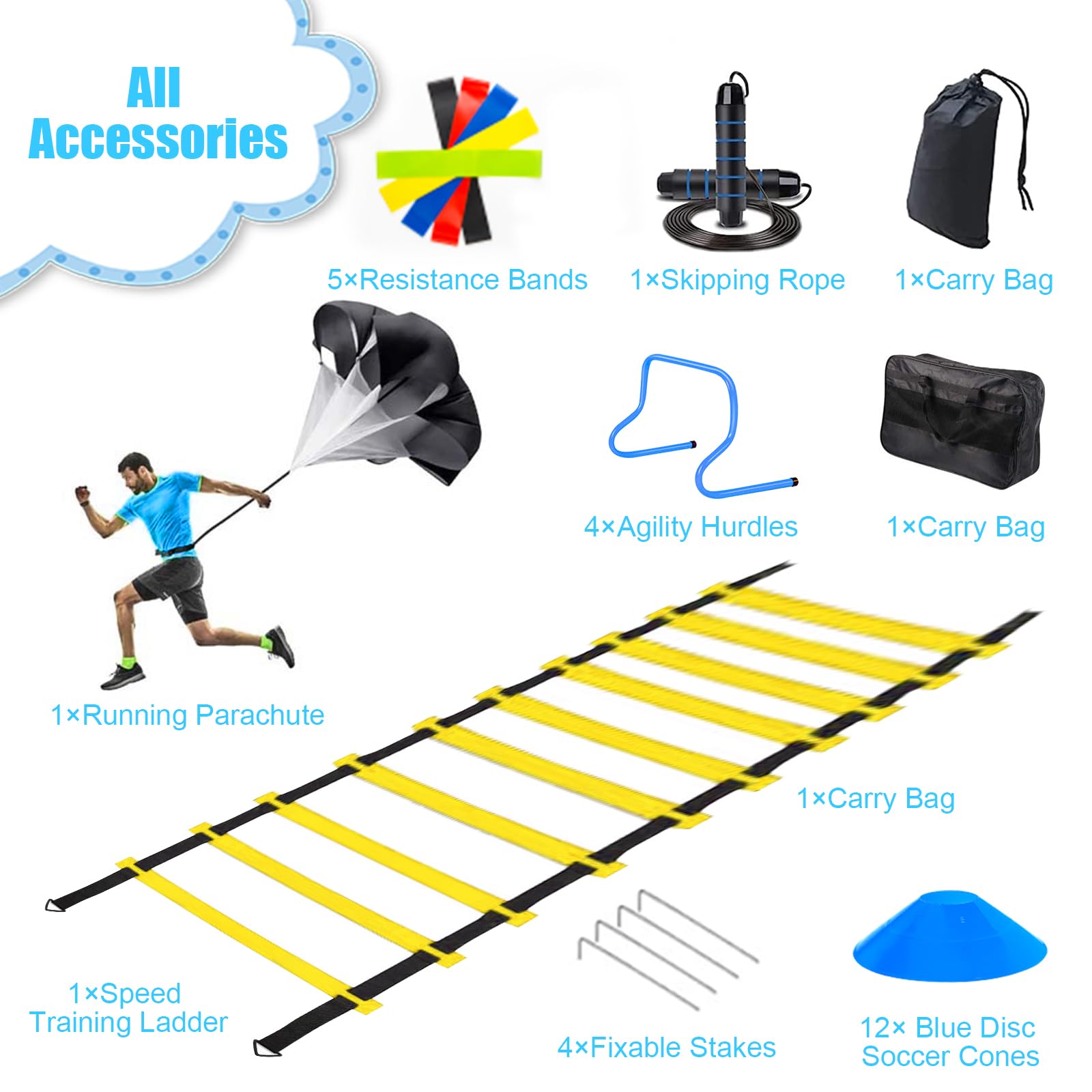 Agility Speed Ladder Training Chute - View #7
