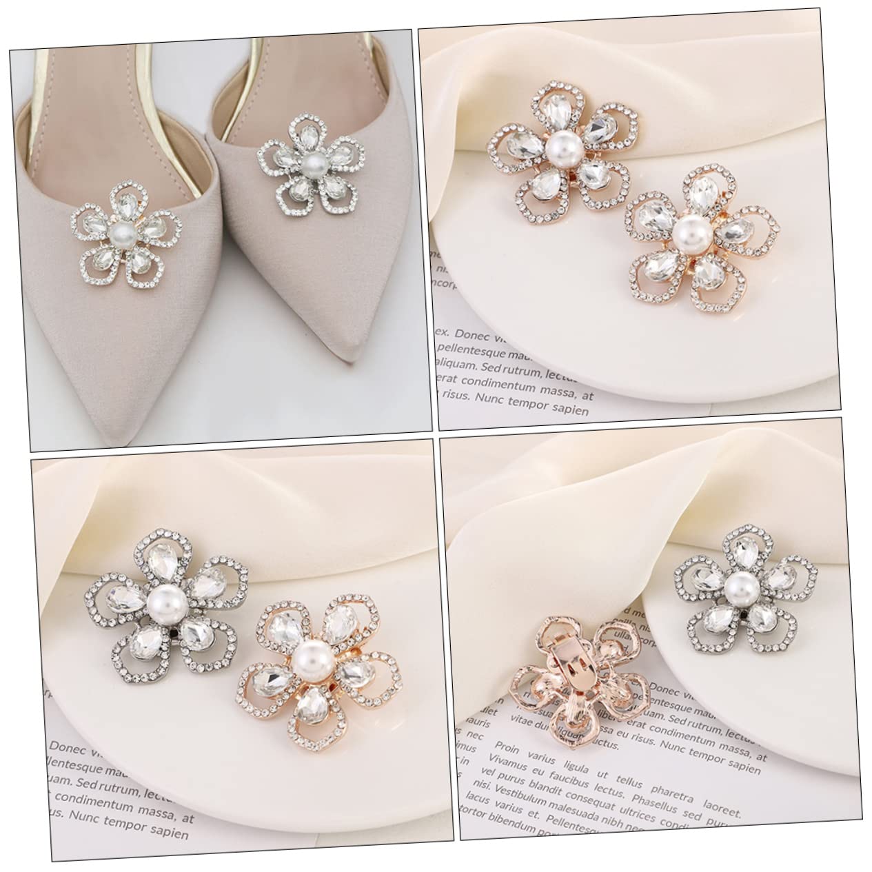 CALLARON Ornamento Per Scarpe Rimovibile Fibbia Per Scarpe Clip Per Vita Scarpe Da Sposa Fibbia Per Scarpe Spille Per Bottoni Portascarpe Clip Per Scarpe Decorative Ciondoli Per Scarpe