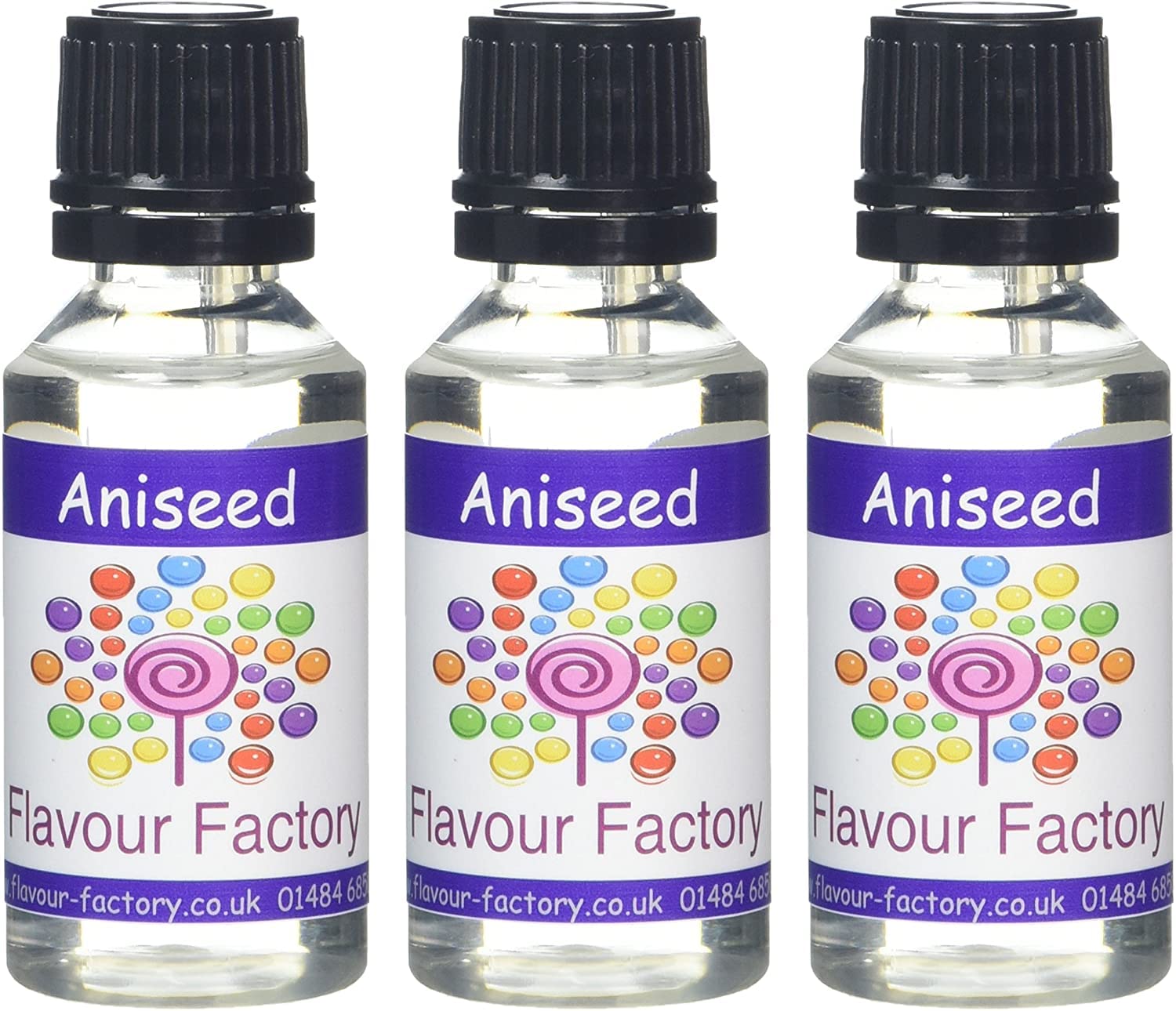 Flavour Factory Aniseed Extra Strong Flavour Concentrates 85.5 ml (Pack of  3 x 28.5ml) : Amazon.co.uk: Grocery