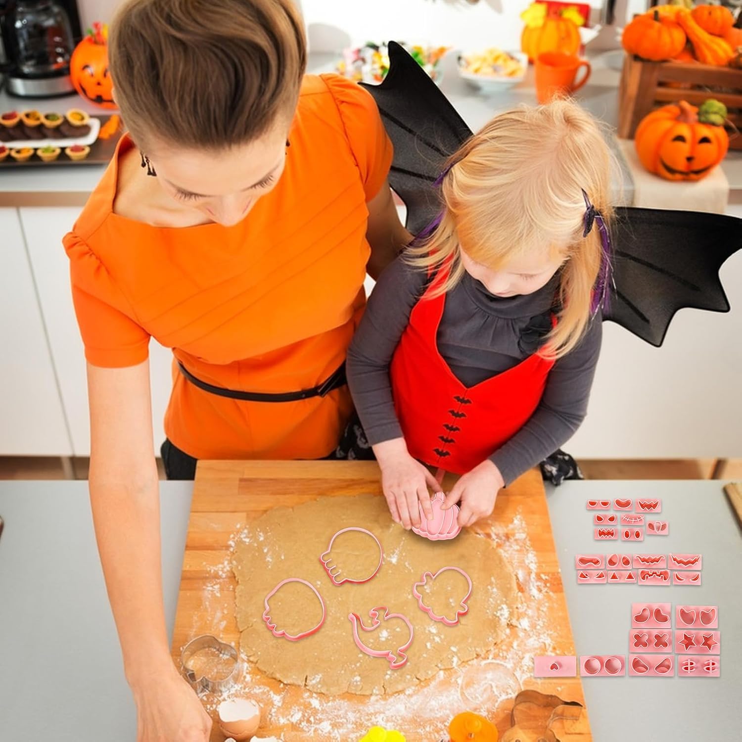 Halloween Molds for Baking 30 Pieces Halloween Cookie Cutter Set