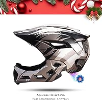 Vista 2 de Casco de cara completa para niños y niños, casco BMX multideporte desmontable para bicicleta sucia de montaña