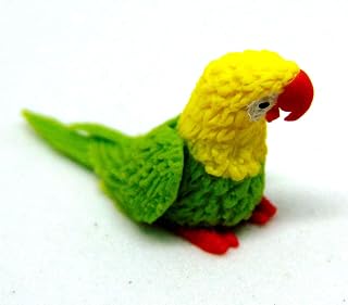 Tumdee Miniatures Dolls House Miniature Small Polymer Clay Parrot Miniature Bird Accessory P17