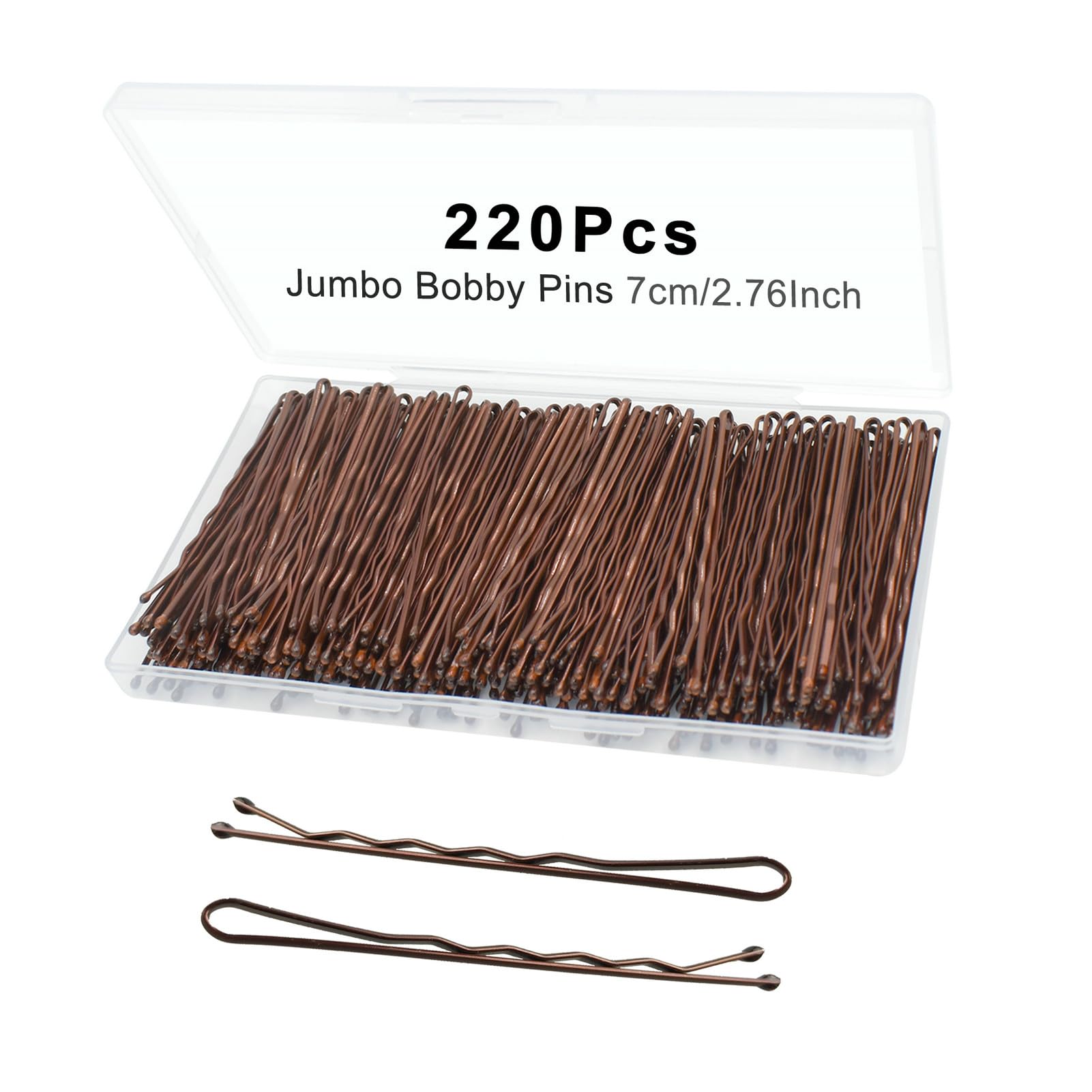Brown Bobby Pins - 330 Count & Cute Box -17