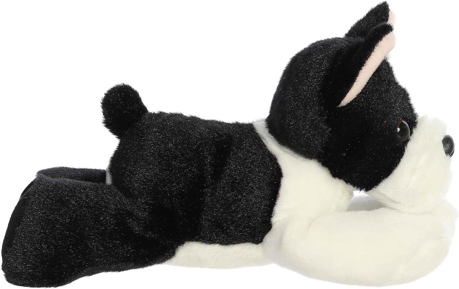 Aurora® Adorable Mini Flopsie™ Eva Boston Terrier™ Stuffed Animal - Mini Companions Ready for Playful Adventures - for Kids All Ages, Toddlers, Adults, and Families - Black 8 Inches
