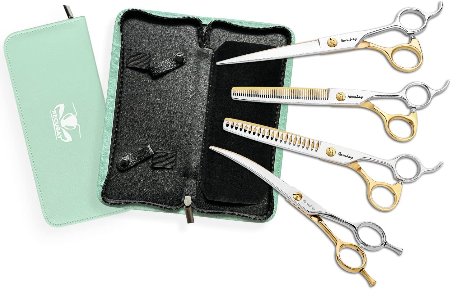 Recubay Dog Cat Scissors for Grooming, Pet Shears for Thick