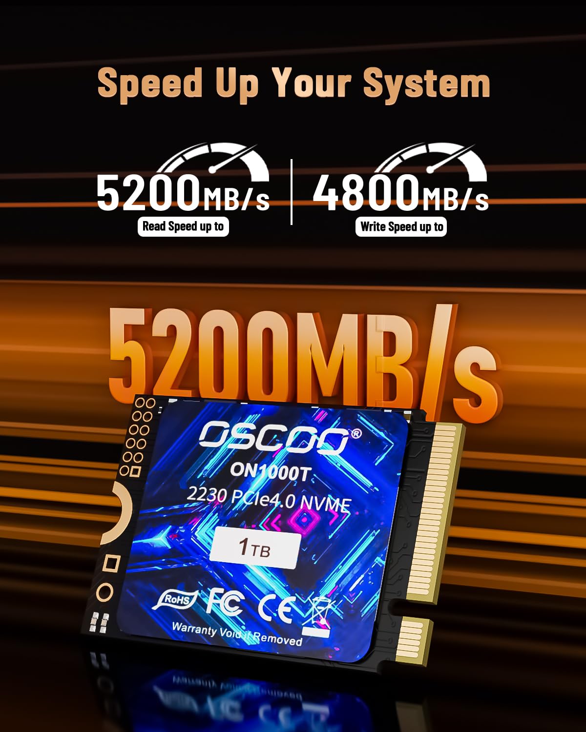 512Go M.2 2230 NVMe SSD,PCIe Gen4x4, Jusqu'à 5200 Mo/s,3D NAND | Solution Thermique Graphène, Compatible Steam Deck, ASUS ROG Ally, Surface, PC Portables, Mini PC, Ultrabook