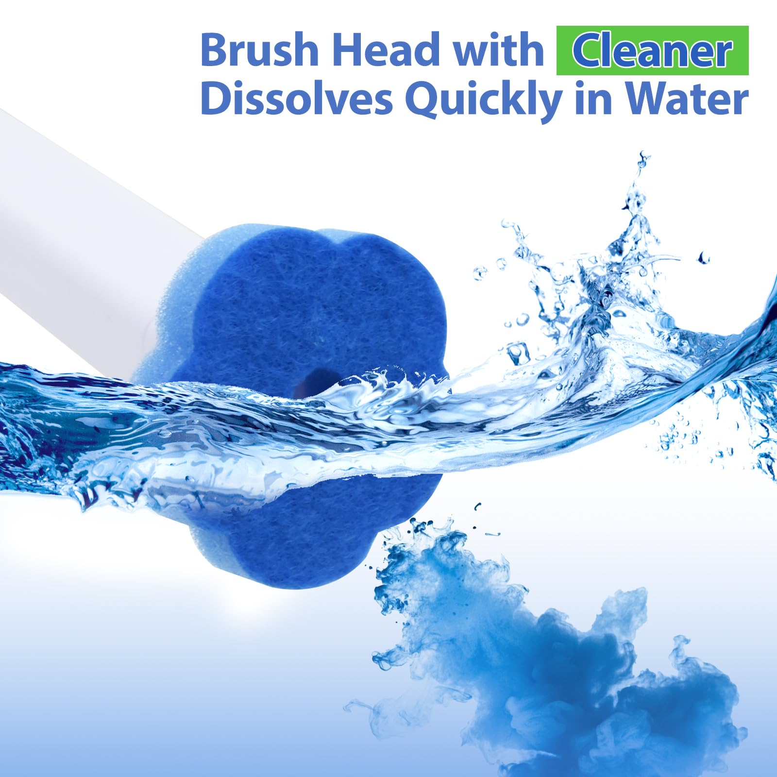 Scopino Bagno WC, Spazzola per WC Monouso Set - 54 Ricariche con Profumo di Oceano, Manico Allungato e Supporto Adesivo Senza Trapano, Spazzola WC Accessori Bagno per Pulizia Profonda