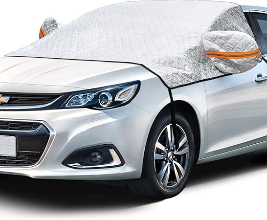 Amazon 車カバー ハーフ フロントガラス ボディーカバー 凍結防止 防水性アップ 防塵防輻射紫外線 全天候型 冬 夏 サンシェード 車suv用 厚いタイプ ボディーカバー 車 バイク