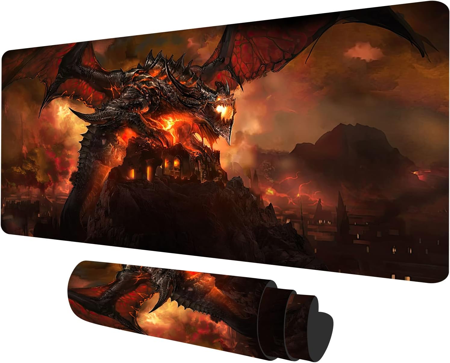 MTG Play Mat Compatible for DTCG CCG RPG, Trading Card Game Mats TCG Playmats Board Game Table Mat Mouse Pad Size 23.6 x 13.7 inches